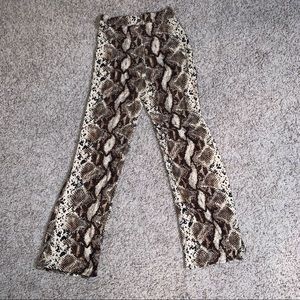 Snake flare pants